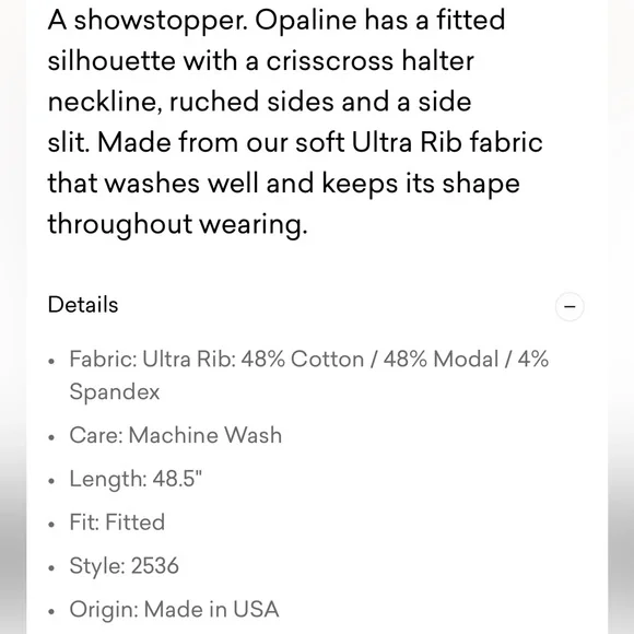 MICHAEL STARS NWOT OPALINE ULTRA RIB DRESS - Picture 10 of 10